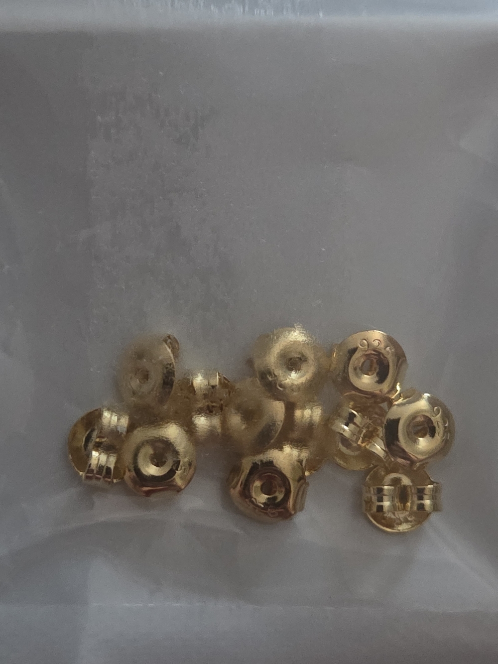 Gold Plated Over 925 Silver Earring Screw Backs Set - New
